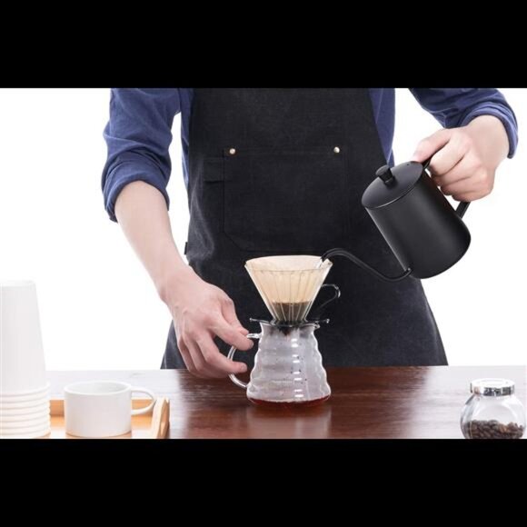 Small Pour Over Coffee Kettle Gooseneck, Pour Over Coffee Kettle Stainless Steel - Picture 5 of 6